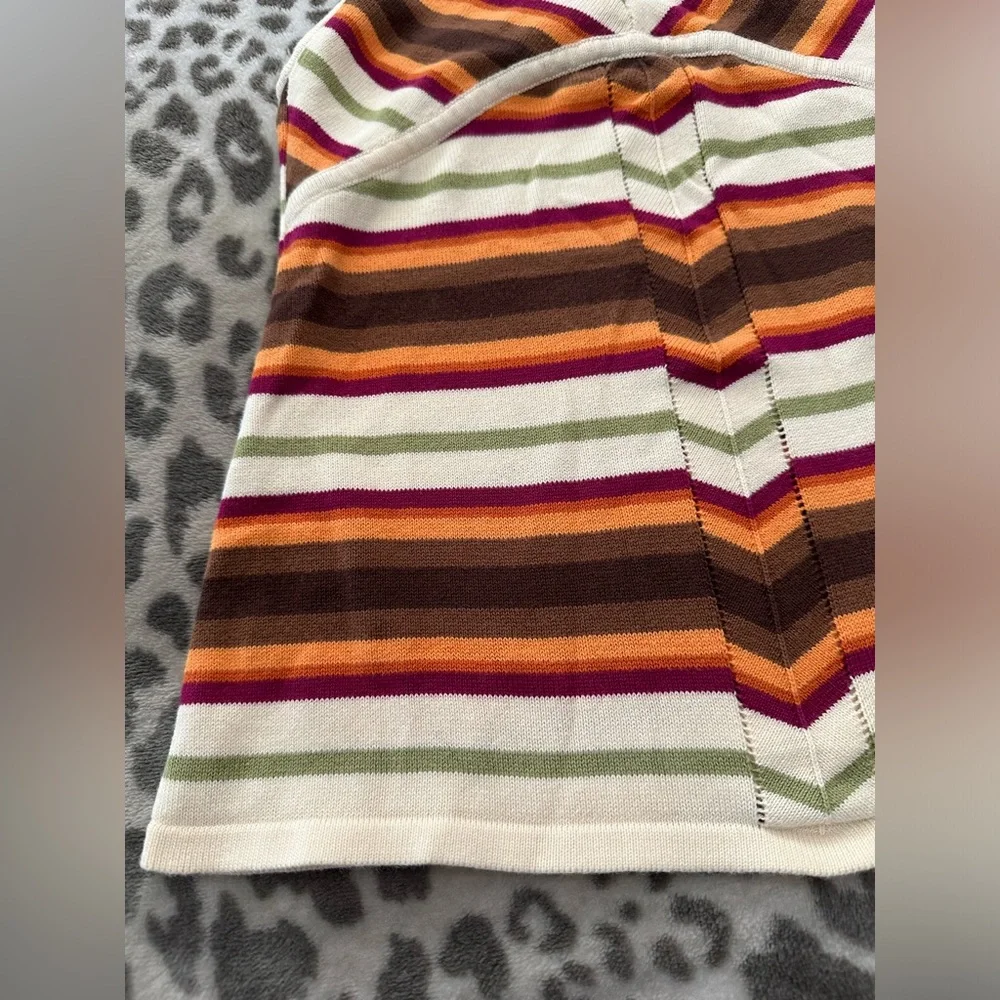 2006 Gymboree Striped Sweater Tank Top in Cream Size 9